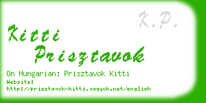 kitti prisztavok business card